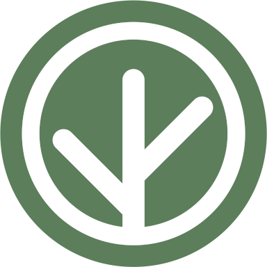 Circular branded logo symbol of Beneficial Tree Care.